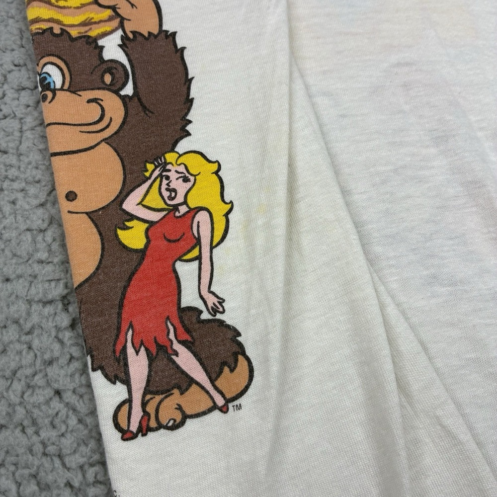Vintage Donkey Kong T-Shirt Mens Medium Nintendo Super Mario Cereal 80s USA Made - Picture 9 of 13